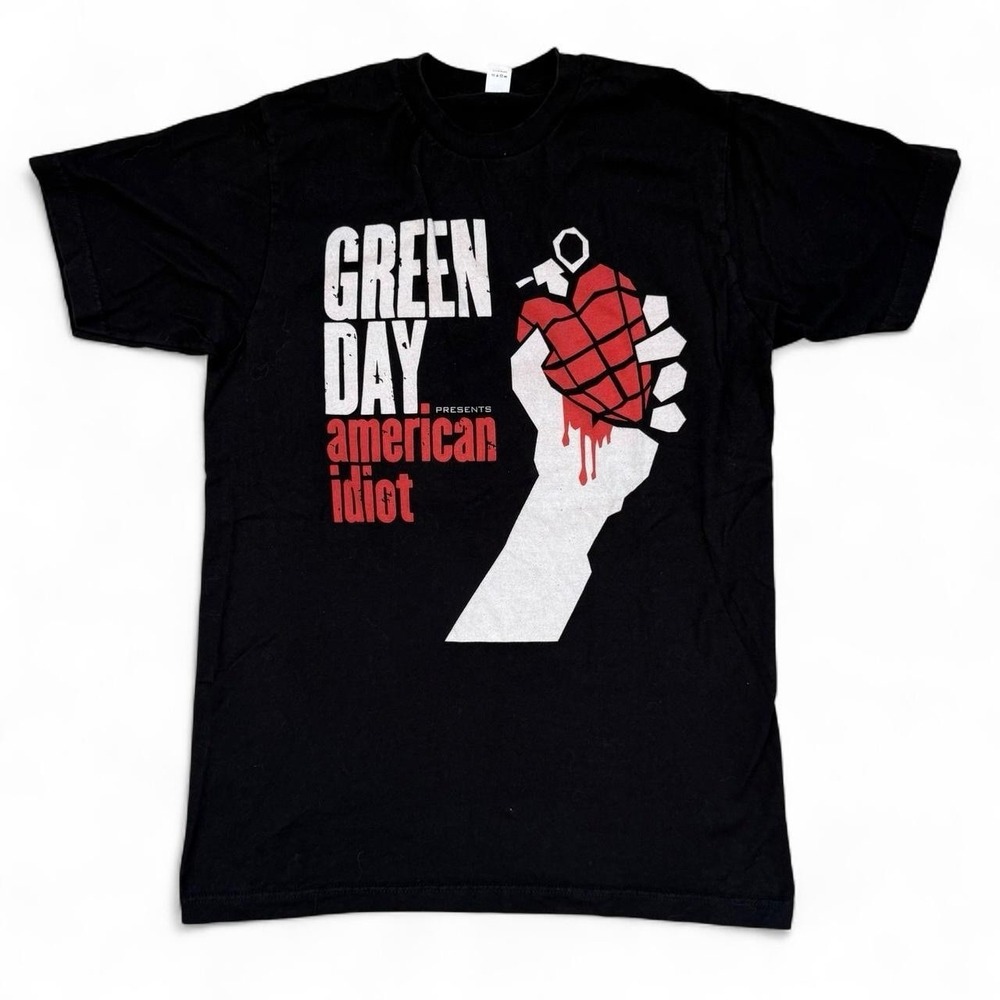 Green Day Presents American Idiot Black T-Shirt Adult Medium Graphic Band Tee